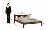 Revista Solid Sheesham Wood Bed Without Storage (King Size, Natural Finish)
